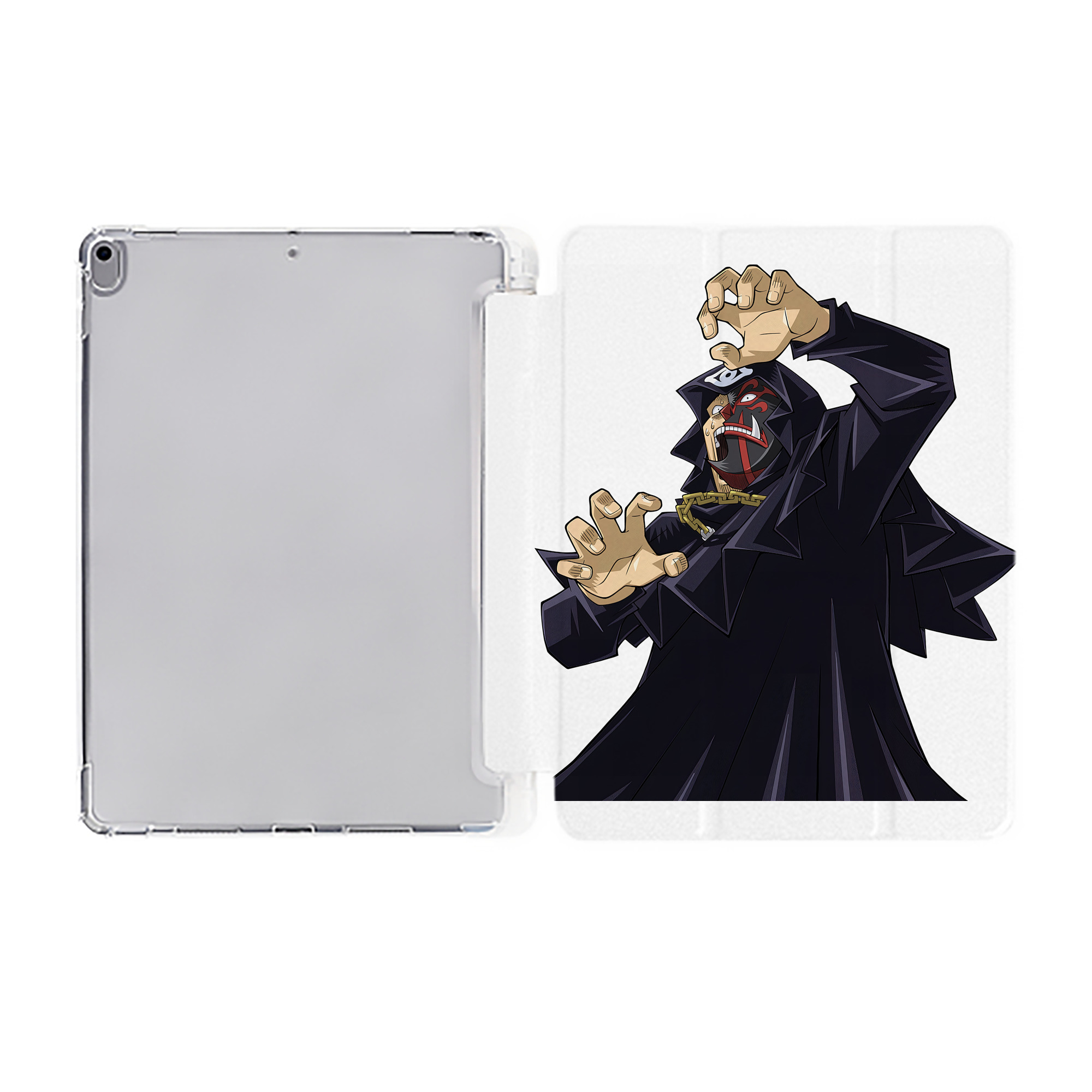 （画像用） 遊☆戯☆王 Yu-Gi-Oh! IPad ケース ペン収納付き 三つ折りスタンド PUレザー×シリコン 対応機種9.5/10.5/10.9インチ